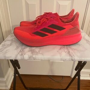 Adidas Red and Black Ultraboost 5 Running Shoes